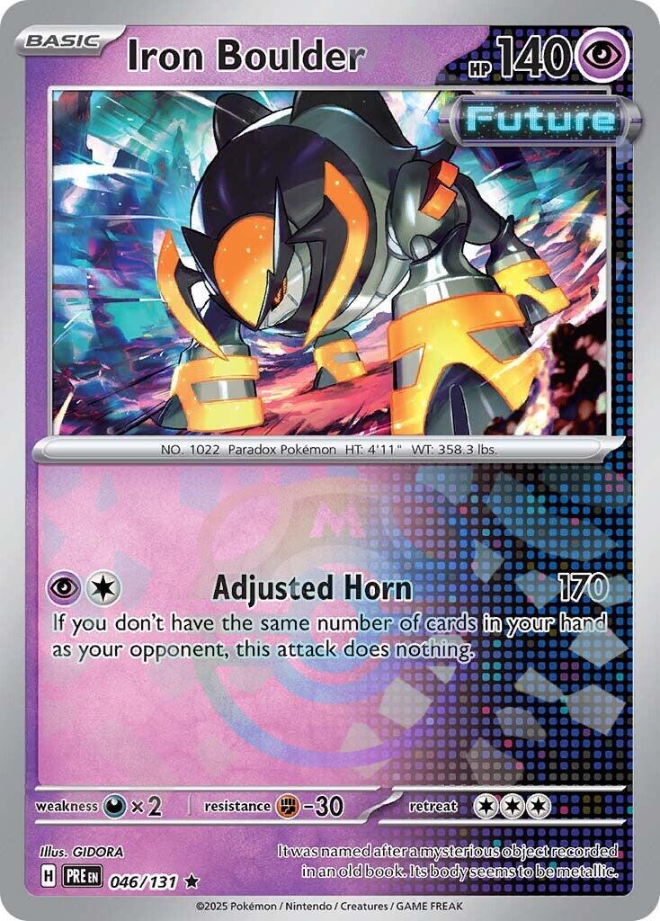 Iron Boulder (046/131) (Master Ball Pattern) [Scarlet & Violet: Prismatic Evolutions] | Pegasus Games WI