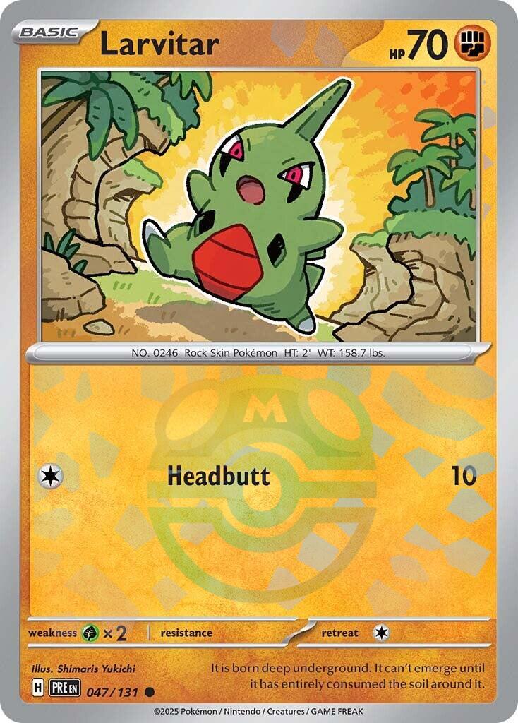 Larvitar (047/131) (Master Ball Pattern) [Scarlet & Violet: Prismatic Evolutions] | Pegasus Games WI
