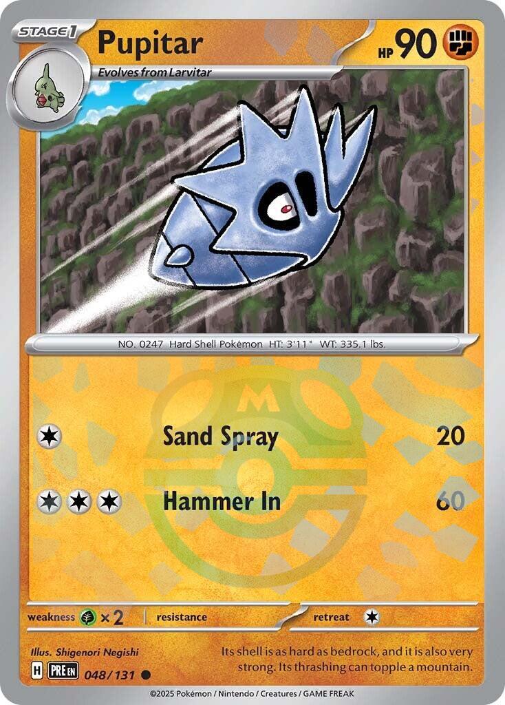 Pupitar (048/131) (Master Ball Pattern) [Scarlet & Violet: Prismatic Evolutions] | Pegasus Games WI