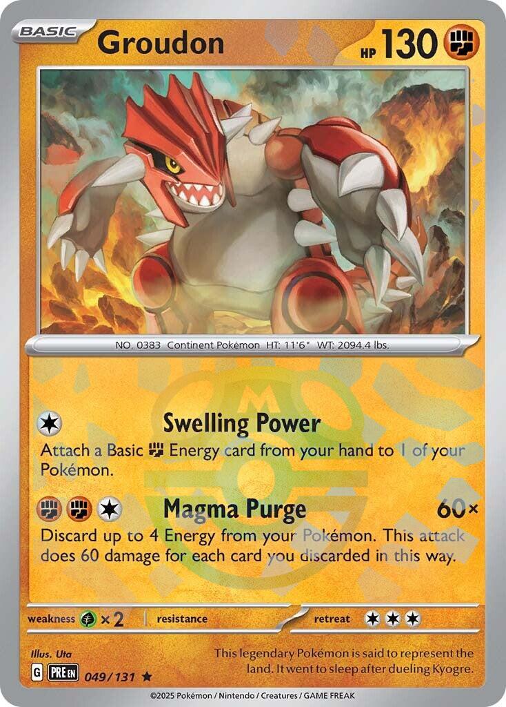 Groudon (049/131) (Master Ball Pattern) [Scarlet & Violet: Prismatic Evolutions] | Pegasus Games WI
