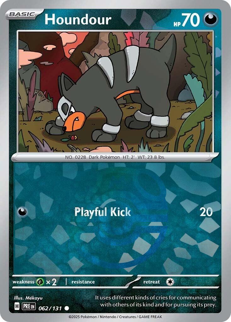Houndour (062/131) (Master Ball Pattern) [Scarlet & Violet: Prismatic Evolutions] | Pegasus Games WI