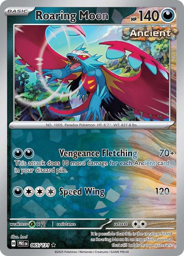 Roaring Moon (065/131) (Master Ball Pattern) [Scarlet & Violet: Prismatic Evolutions] | Pegasus Games WI