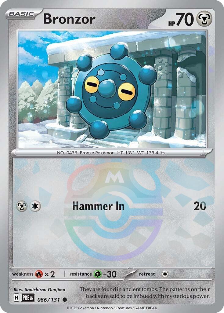 Bronzor (066/131) (Master Ball Pattern) [Scarlet & Violet: Prismatic Evolutions] | Pegasus Games WI