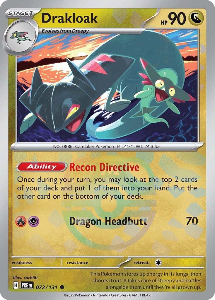 Drakloak (072/131) (Master Ball Pattern) [Scarlet & Violet: Prismatic Evolutions] | Pegasus Games WI