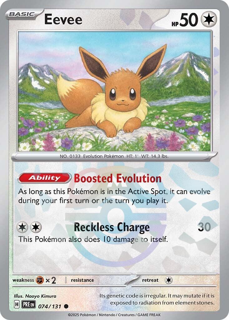 Eevee (074/131) (Master Ball Pattern) [Scarlet & Violet: Prismatic Evolutions] | Pegasus Games WI