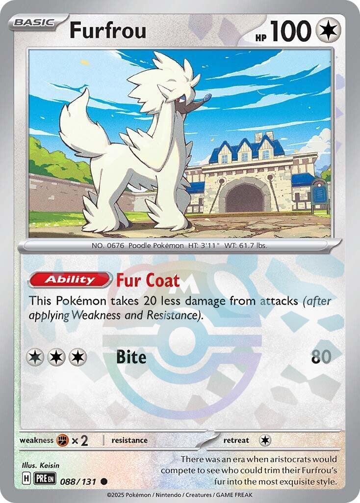Furfrou (088/131) (Master Ball Pattern) [Scarlet & Violet: Prismatic Evolutions] | Pegasus Games WI