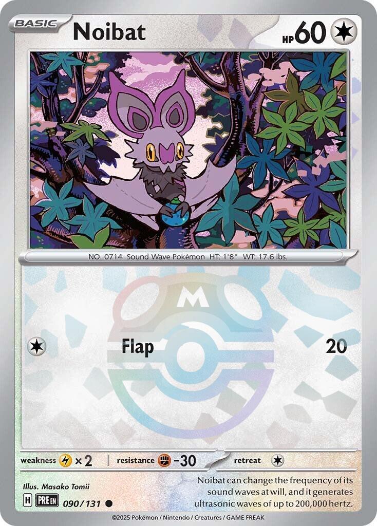 Noibat (090/131) (Master Ball Pattern) [Scarlet & Violet: Prismatic Evolutions] | Pegasus Games WI