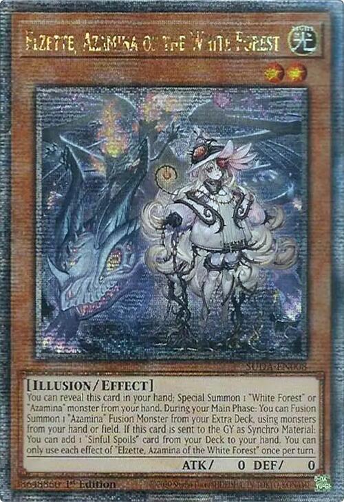 Elzette, Azamina of the White Forest (Quarter Century Secret Rare) [SUDA-EN008] Quarter Century Secret Rare | Pegasus Games WI