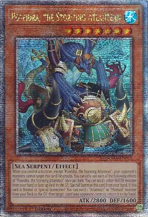 Poseidra, the Storming Atlantean (Quarter Century Secret Rare) [SUDA-EN016] Quarter Century Secret Rare | Pegasus Games WI