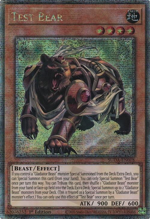 Test Bear (Quarter Century Secret Rare) [SUDA-EN018] Quarter Century Secret Rare | Pegasus Games WI