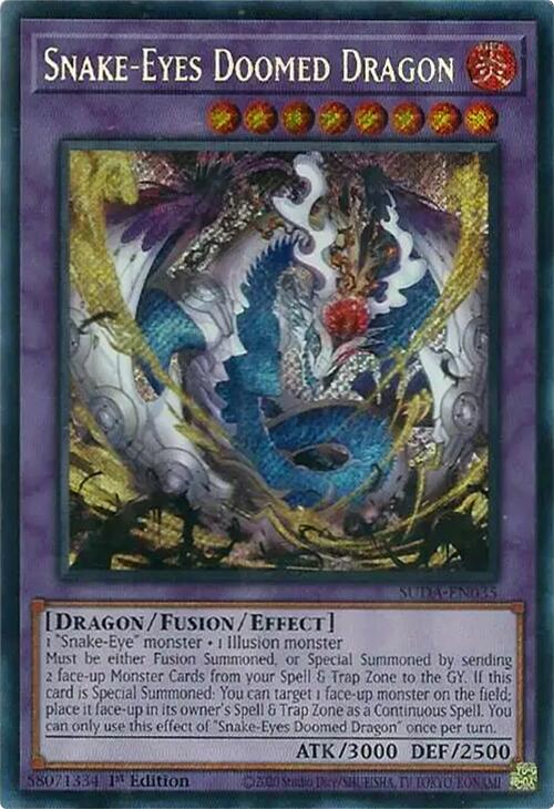 Snake-Eyes Doomed Dragon [SUDA-EN035] Secret Rare | Pegasus Games WI