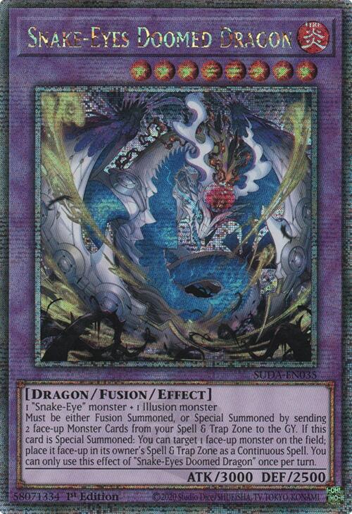 Snake-Eyes Doomed Dragon (Quarter Century Secret Rare) [SUDA-EN035] Quarter Century Secret Rare | Pegasus Games WI