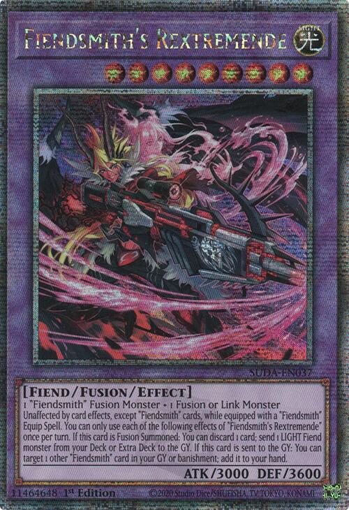 Fiendsmith's Rextremende (Quarter Century Secret Rare) [SUDA-EN037] Quarter Century Secret Rare | Pegasus Games WI