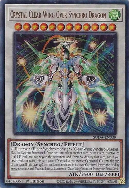 Crystal Clear Wing Over Synchro Dragon [SUDA-EN039] Ultra Rare | Pegasus Games WI