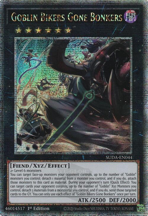 Goblin Bikers Gone Bonkers (Quarter Century Secret Rare) [SUDA-EN044] Quarter Century Secret Rare | Pegasus Games WI