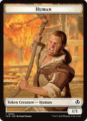 Spirit // Human (0002) Double-Sided Token [Innistrad Remastered Tokens] | Pegasus Games WI