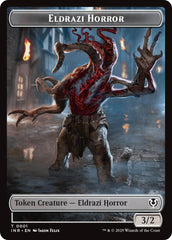 Eldrazi Horror // Human Soldier (0003) Double-Sided Token [Innistrad Remastered Tokens] | Pegasus Games WI