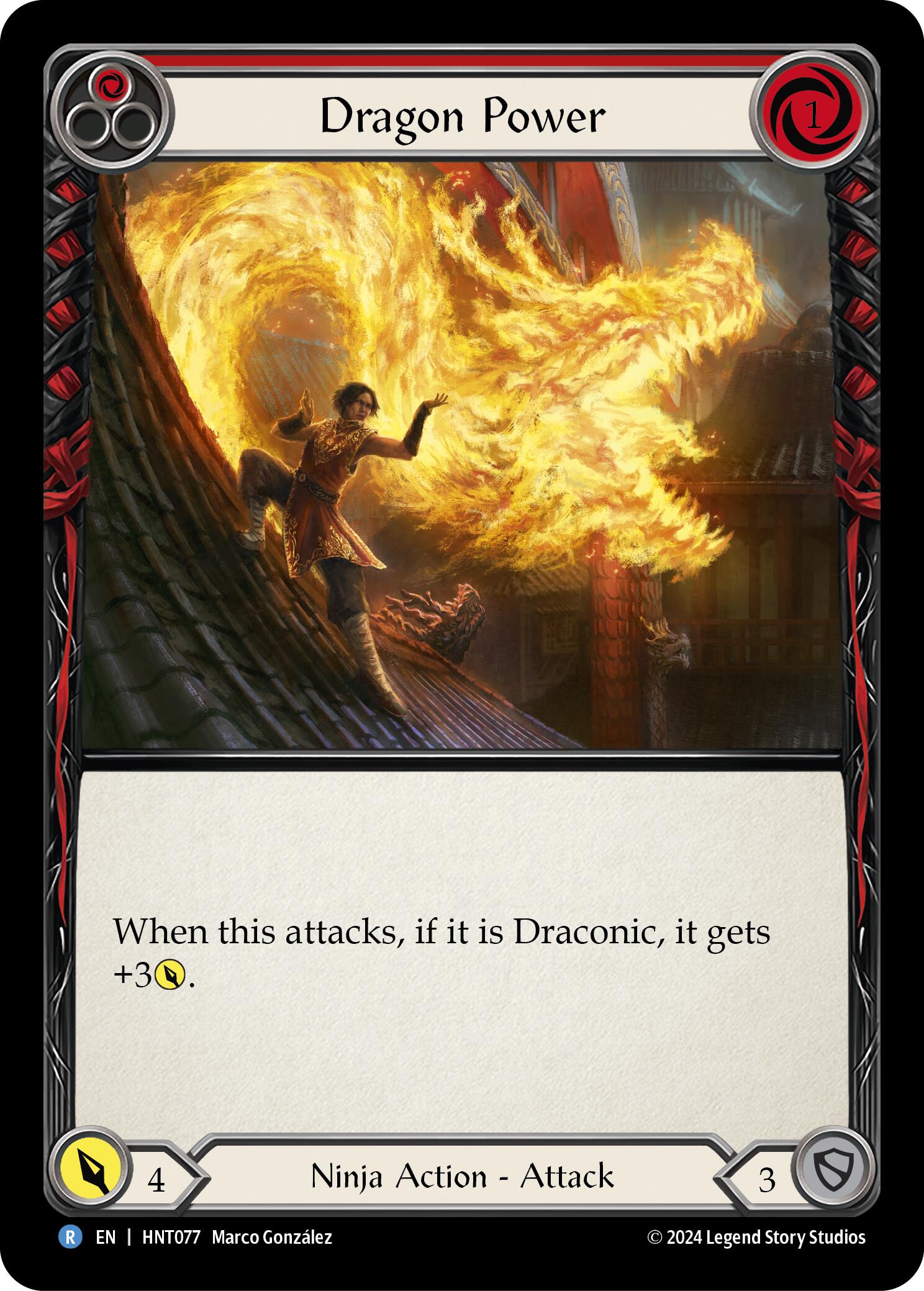 Dragon Power (Red) [HNT077] (The Hunted)  Rainbow Foil | Pegasus Games WI