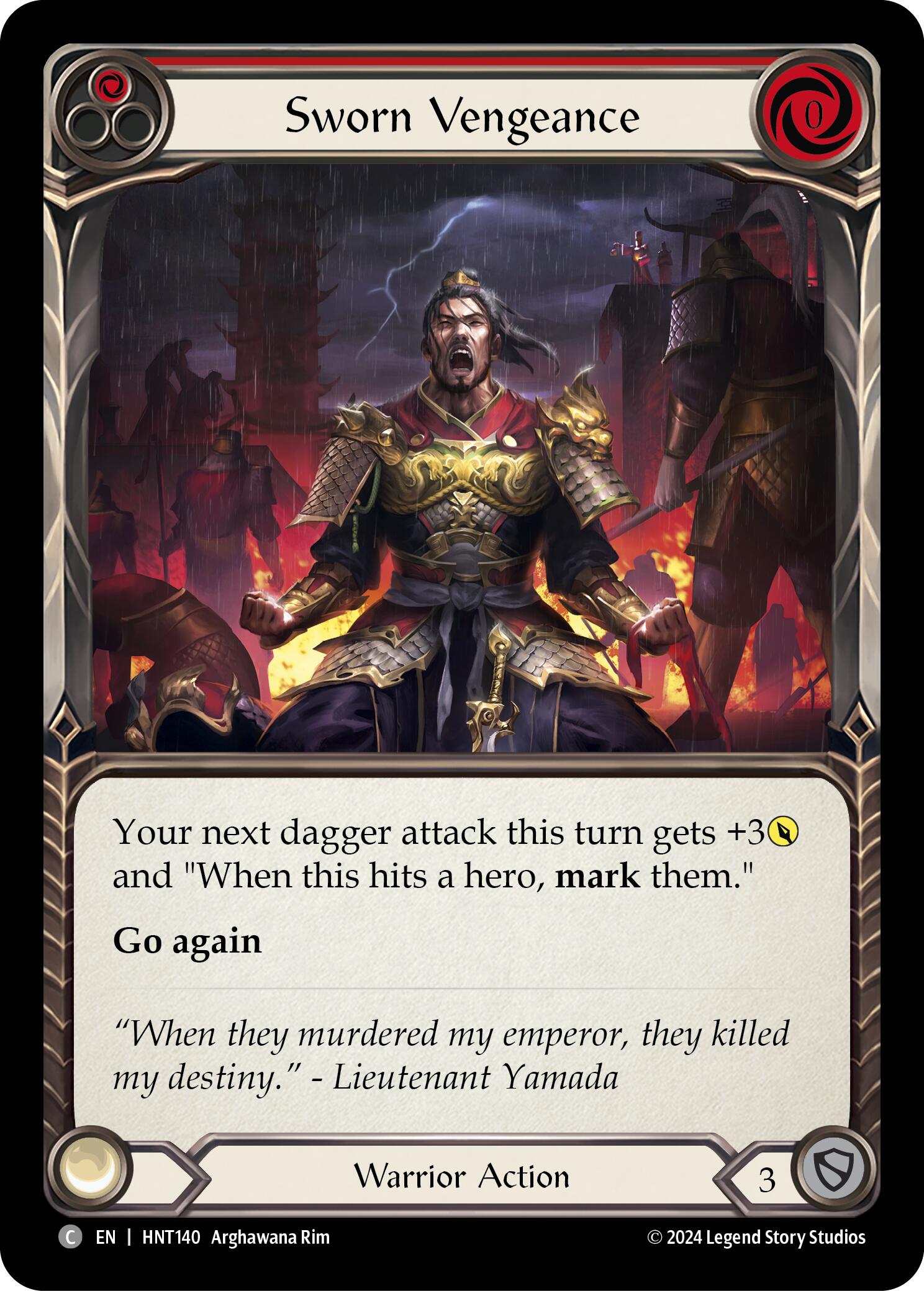 Sworn Vengeance (Red) [HNT140] (The Hunted) | Pegasus Games WI
