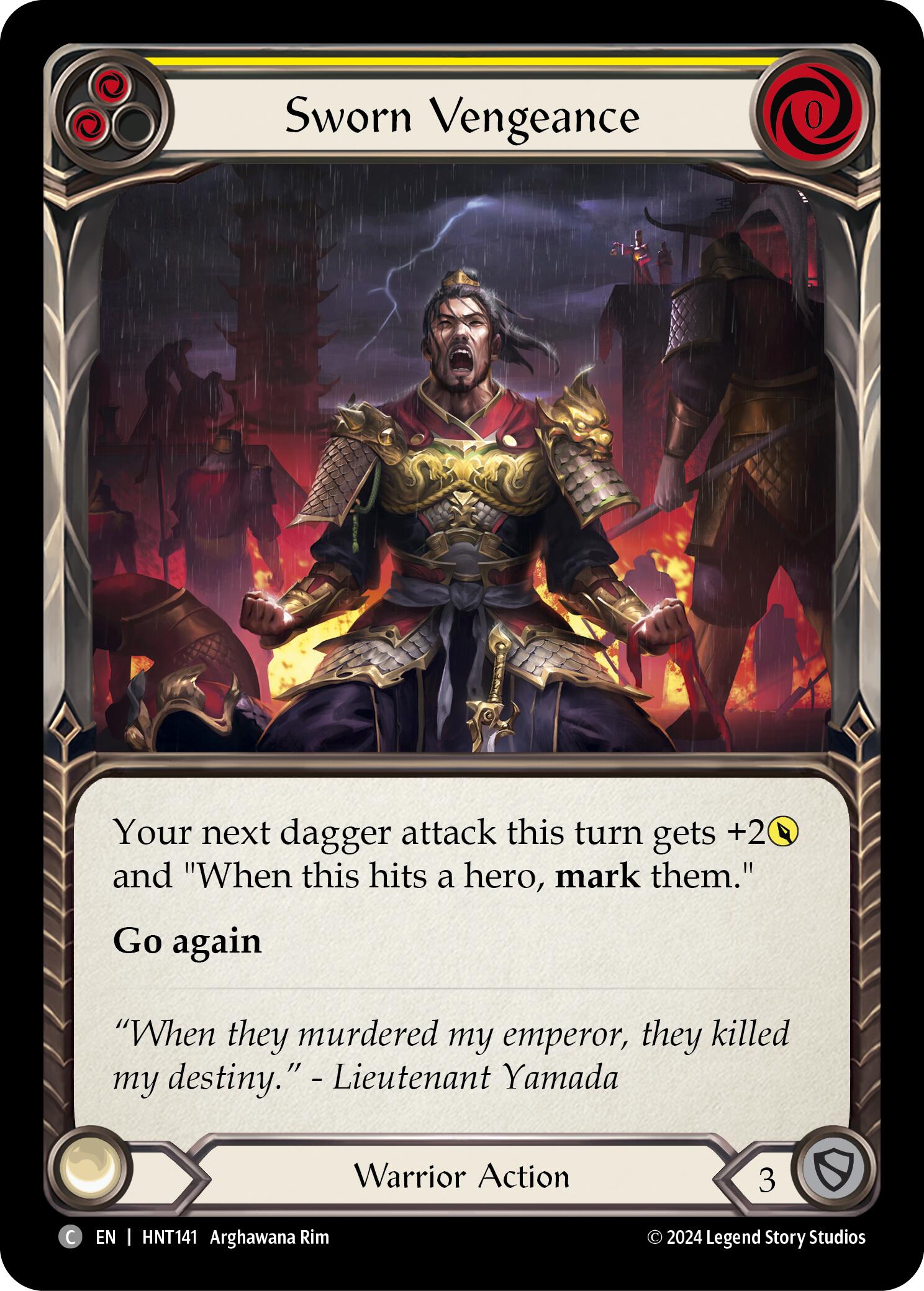 Sworn Vengeance (Yellow) [HNT141] (The Hunted) | Pegasus Games WI