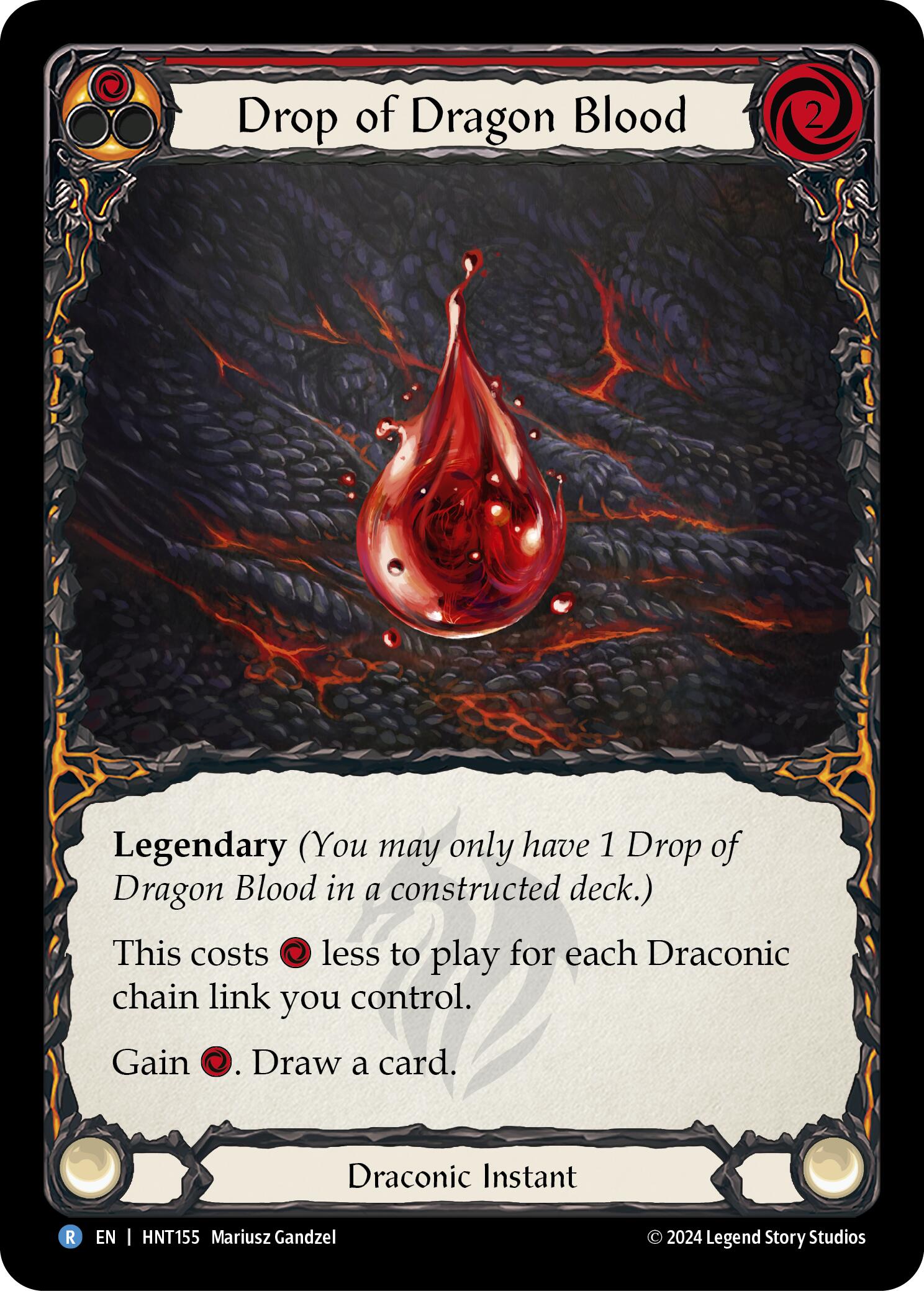 Drop of Dragon Blood (Red) [HNT155] (The Hunted)  Rainbow Foil | Pegasus Games WI