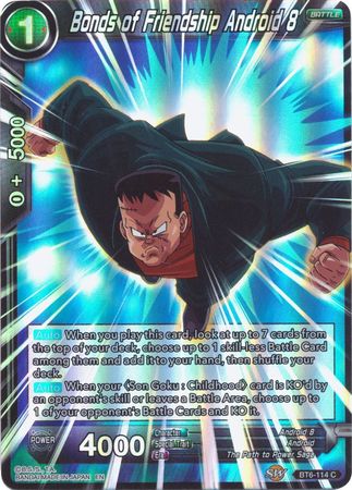 Bonds of Friendship Android 8 (Reprint) (BT6-114) [Battle Evolution Booster] | Pegasus Games WI