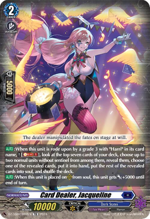 Card Dealer, Jacqueline (DZ-SS02/002EN) [DZ-SS02: Stride Deckset -Harri-] | Pegasus Games WI