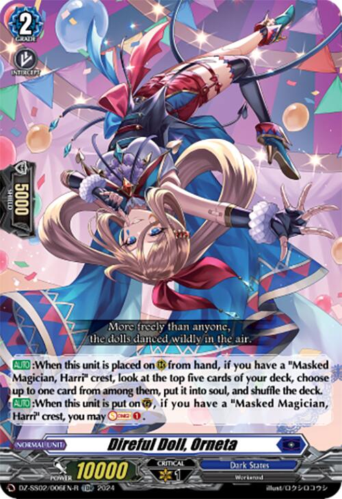 Direful Doll, Orneta (TDR) (DZ-SS02/006EN-R) [DZ-SS02: Stride Deckset -Harri-] | Pegasus Games WI