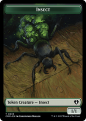 Spirit (0010) // Insect Double-Sided Token [Commander Masters Tokens] | Pegasus Games WI