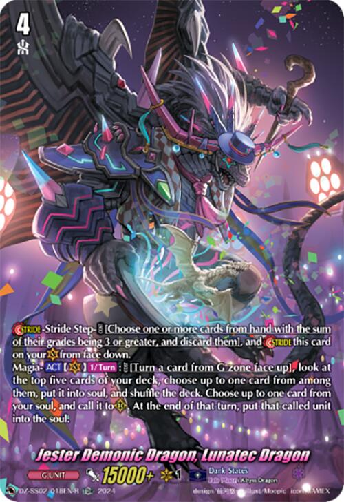 Jester Demonic Dragon, Lunatec Dragon (TDR) (DZ-SS02/018EN-R) [DZ-SS02: Stride Deckset -Harri-] | Pegasus Games WI
