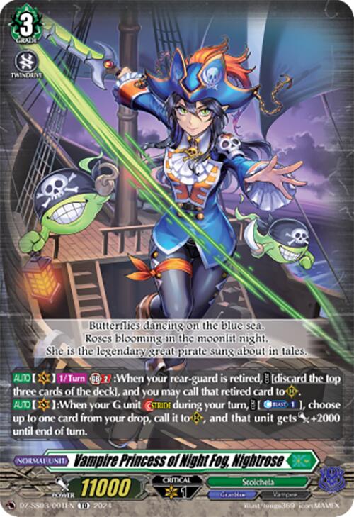 Vampire Princess of Night Fog, Nightrose (DZ-SS03/001EN) [DZ-SS03: Stride Deckset -Nightrose-] | Pegasus Games WI