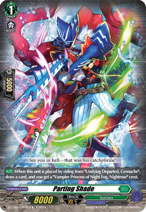 Parting Shade (DZ-SS03/003EN) [DZ-SS03: Stride Deckset -Nightrose-] | Pegasus Games WI