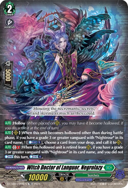 Witch Doctor of Languor, Negrolazy (DZ-SS03/006EN) [DZ-SS03: Stride Deckset -Nightrose-] | Pegasus Games WI