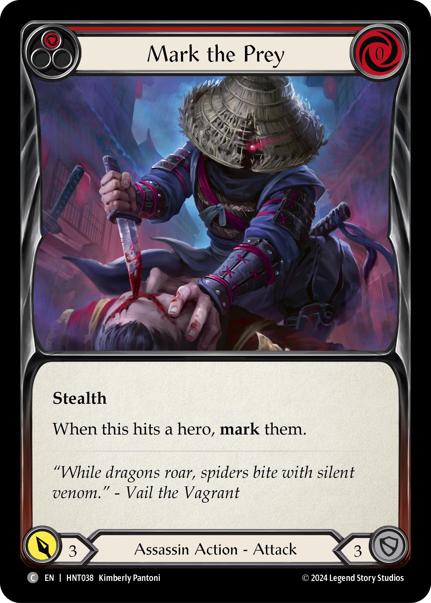 Mark the Prey (Red) [HNT038] (The Hunted)  Rainbow Foil | Pegasus Games WI