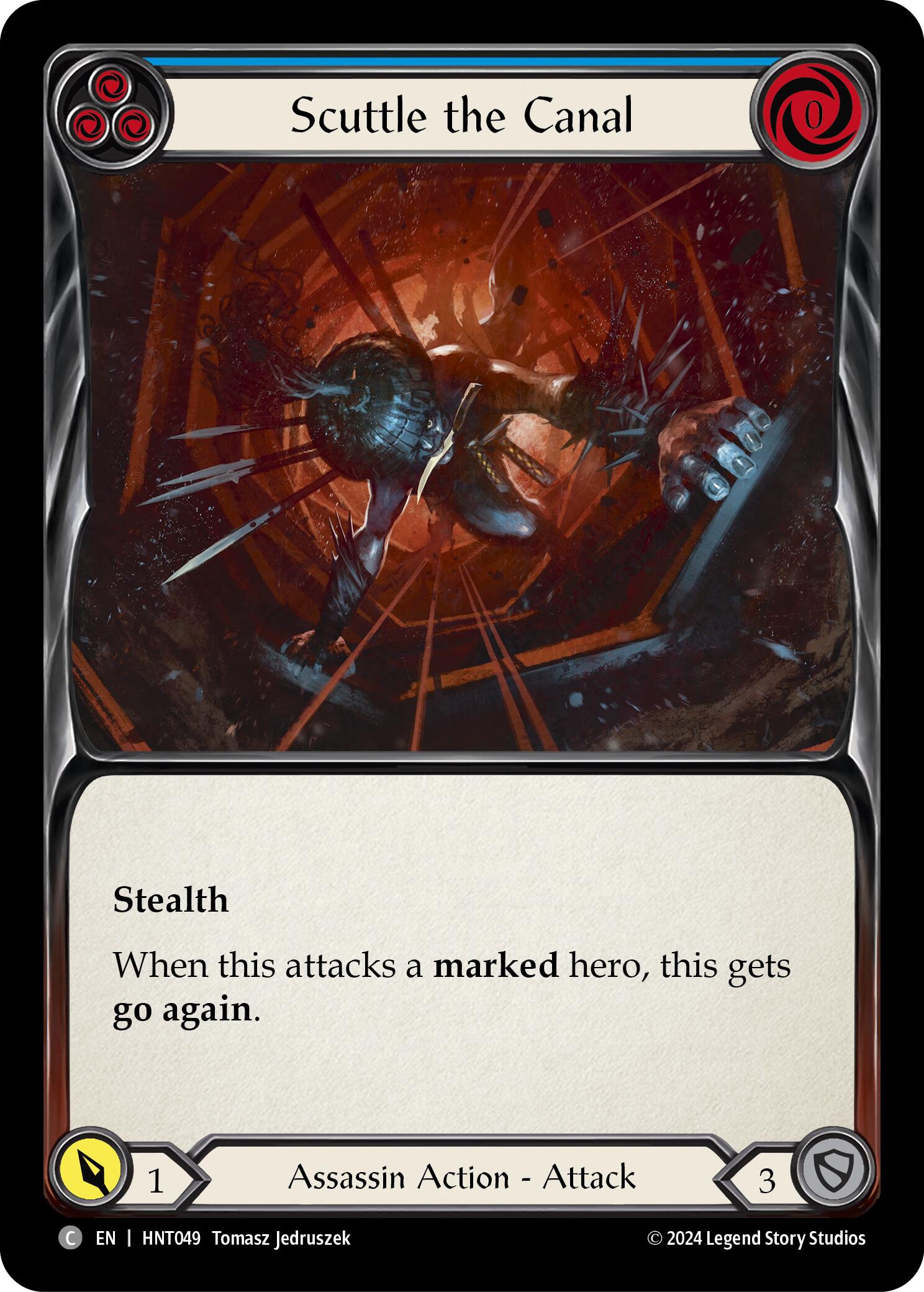 Scuttle the Canal (Blue) [HNT049] (The Hunted)  Rainbow Foil | Pegasus Games WI