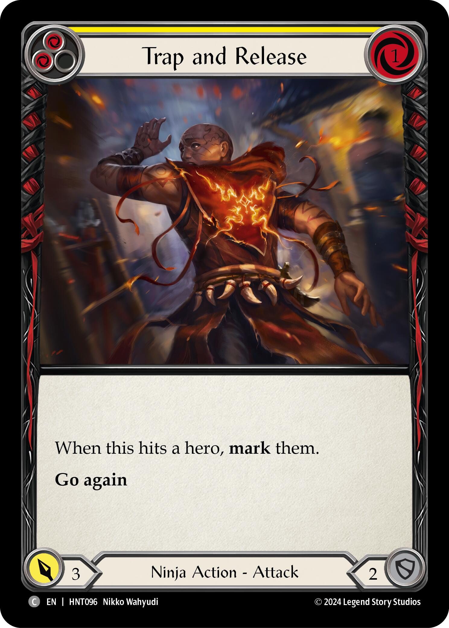 Trap and Release (Yellow) [HNT096] (The Hunted)  Rainbow Foil | Pegasus Games WI