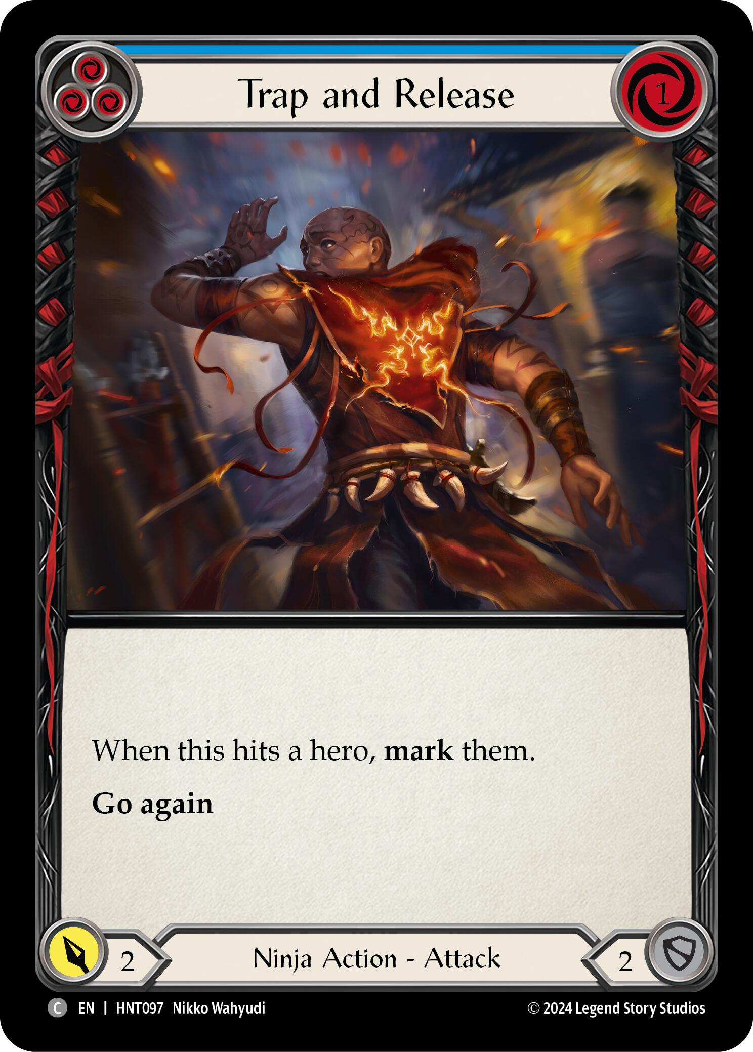 Trap and Release (Blue) [HNT097] (The Hunted)  Rainbow Foil | Pegasus Games WI