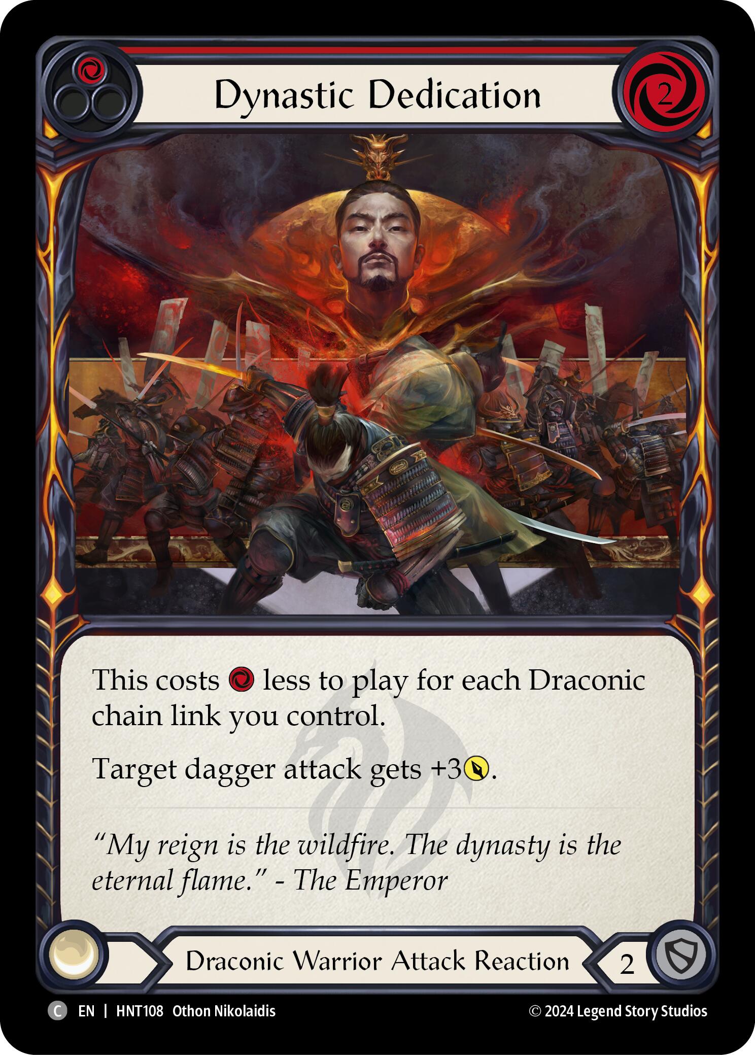 Dynastic Dedication (Red) [HNT108] (The Hunted)  Rainbow Foil | Pegasus Games WI