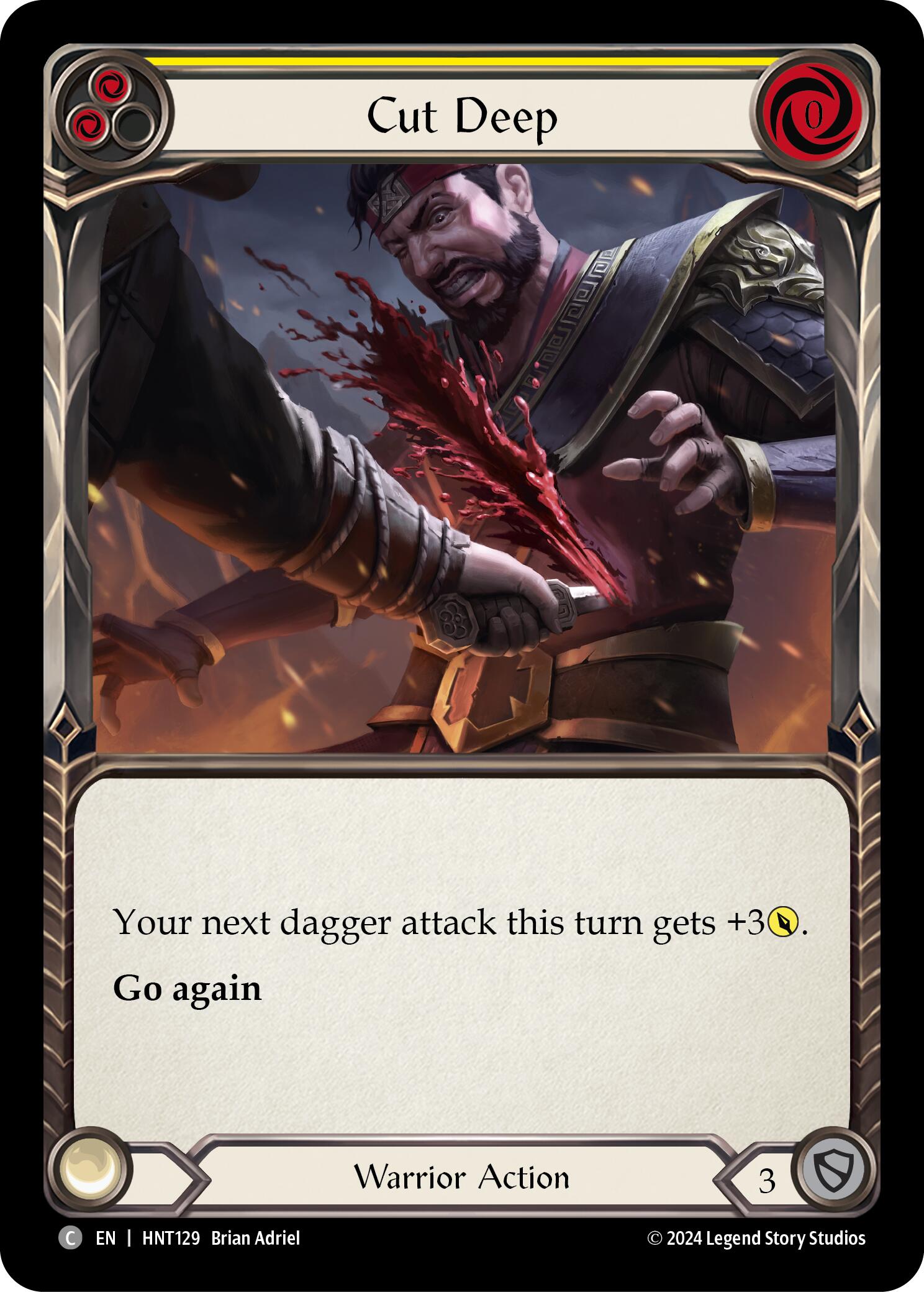 Cut Deep (Yellow) [HNT129] (The Hunted)  Rainbow Foil | Pegasus Games WI