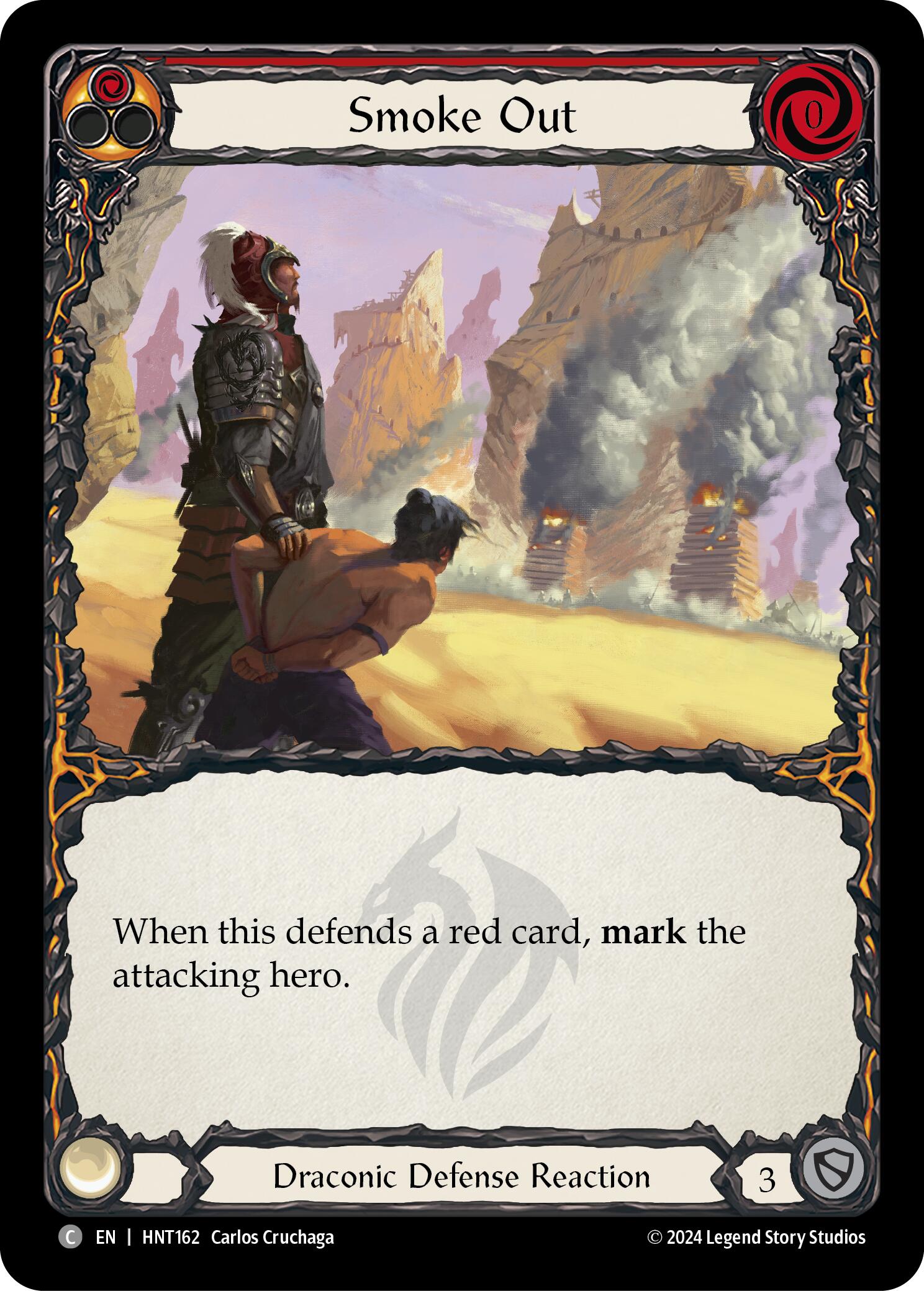 Smoke Out (Red) [HNT162] (The Hunted)  Rainbow Foil | Pegasus Games WI