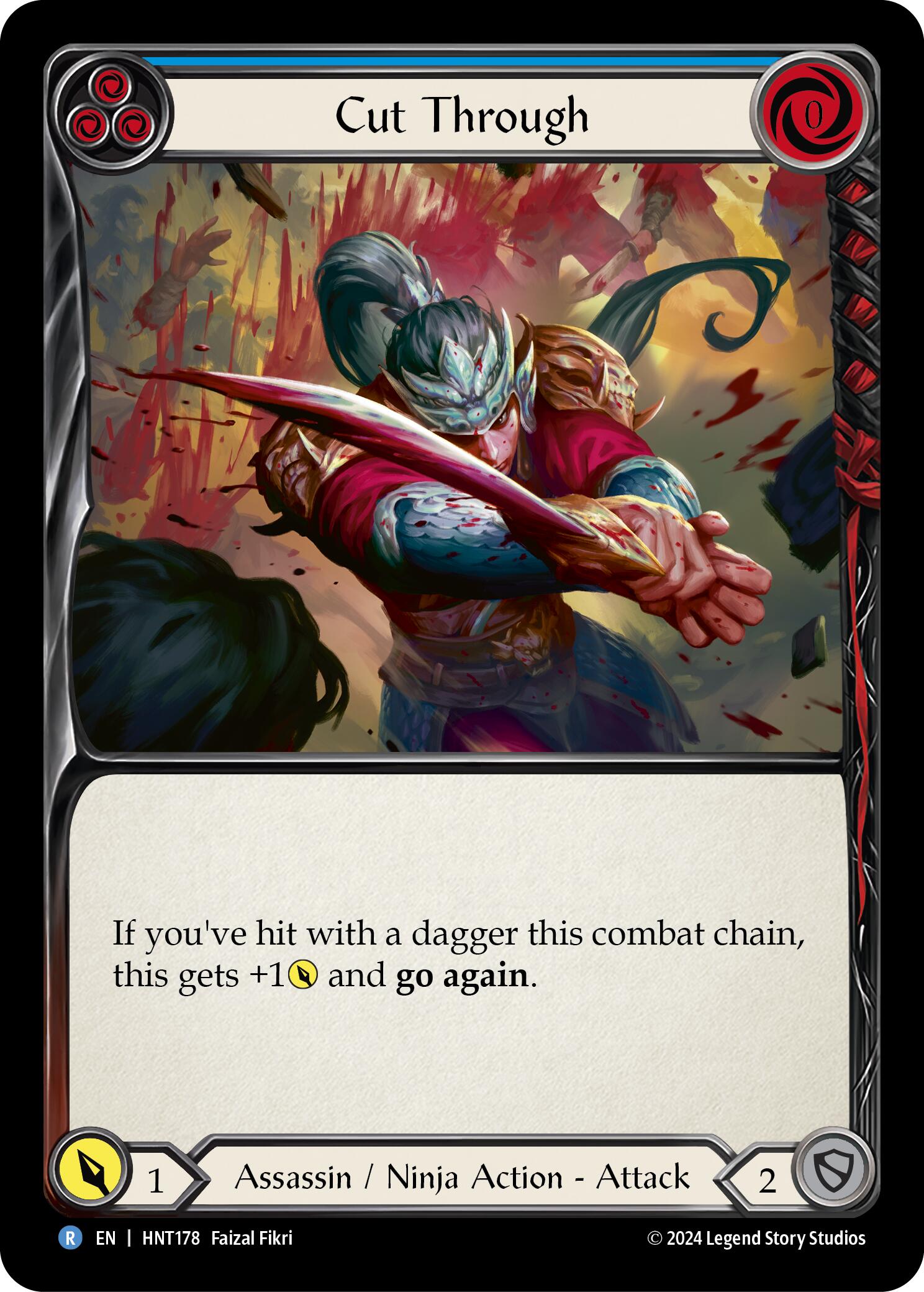 Cut Through (Blue) [HNT178] (The Hunted)  Rainbow Foil | Pegasus Games WI