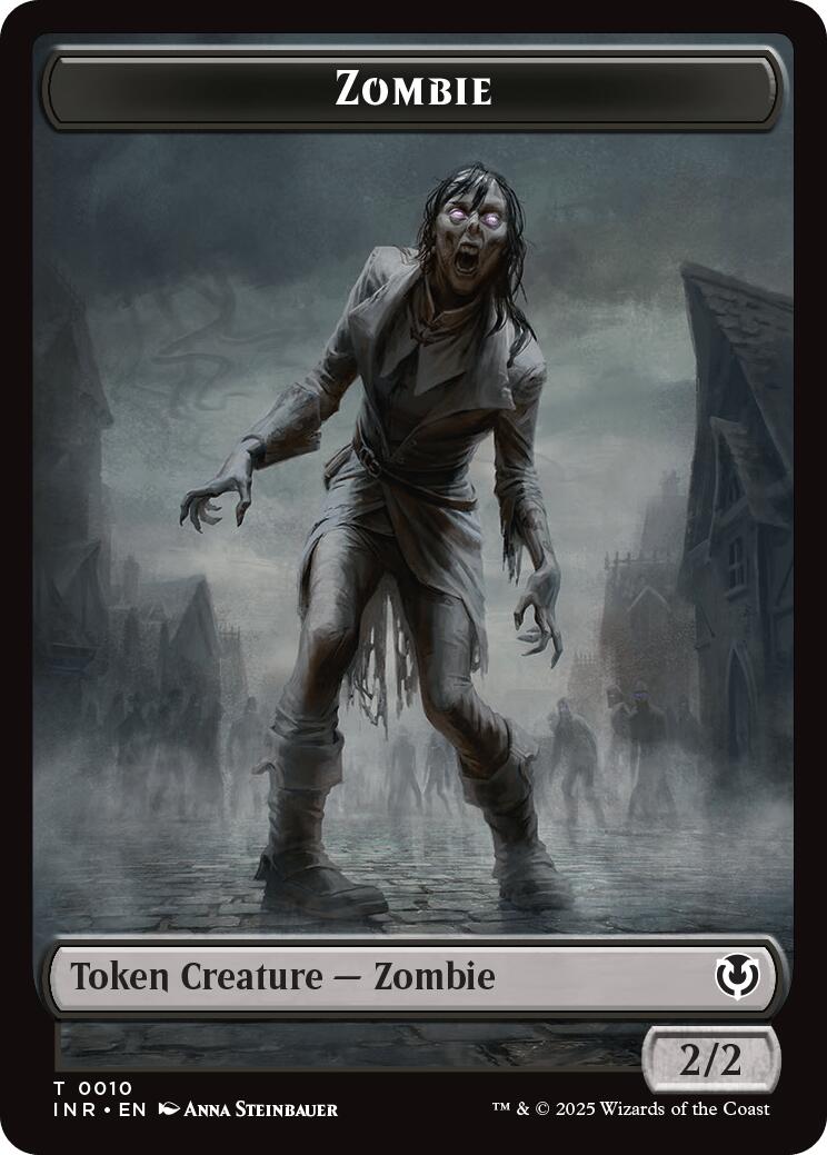 Zombie (0010) // Blood Double-Sided Token [Innistrad Remastered Tokens] | Pegasus Games WI