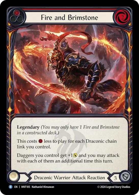 Fire and Brimstone [HNT105] (The Hunted)  Rainbow Foil | Pegasus Games WI