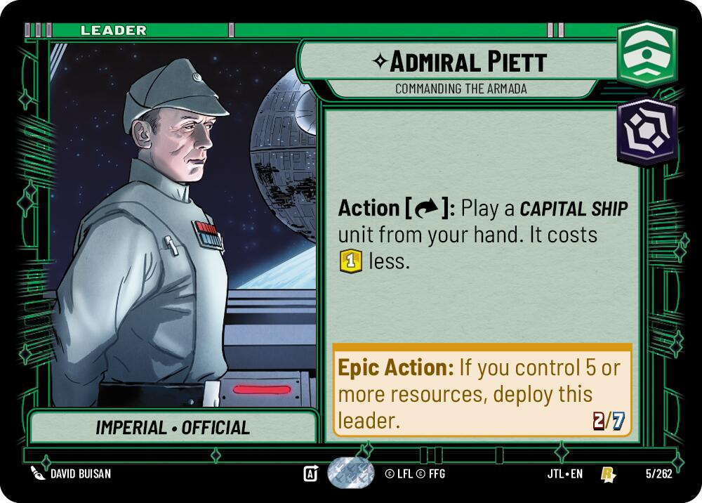 Admiral Piett - Commanding the Armada (005/262) (005/257) [Jump to Lightspeed] | Pegasus Games WI