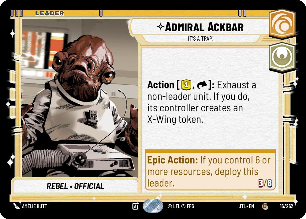 Admiral Ackbar - It's A Trap! (016/262) (016/257) [Jump to Lightspeed] | Pegasus Games WI