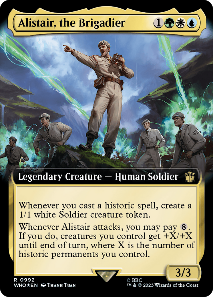 Alistair, the Brigadier (Extended Art) (Surge Foil) [Doctor Who] | Pegasus Games WI