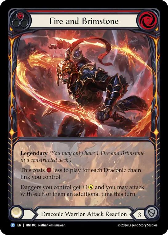 Fire and Brimstone (Extended Art) [HNT105] (The Hunted)  Rainbow Foil | Pegasus Games WI