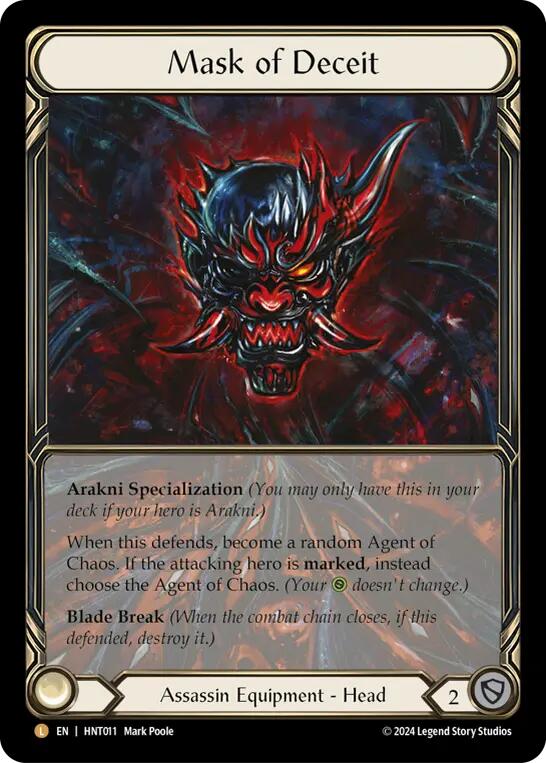 Mask of Deceit (Extended Art) [HNT011] (The Hunted)  Cold Foil | Pegasus Games WI