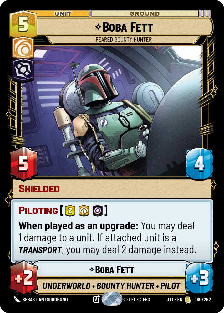 Boba Fett - Feared Bounty Hunter (189/262) (189/257) [Jump to Lightspeed] | Pegasus Games WI