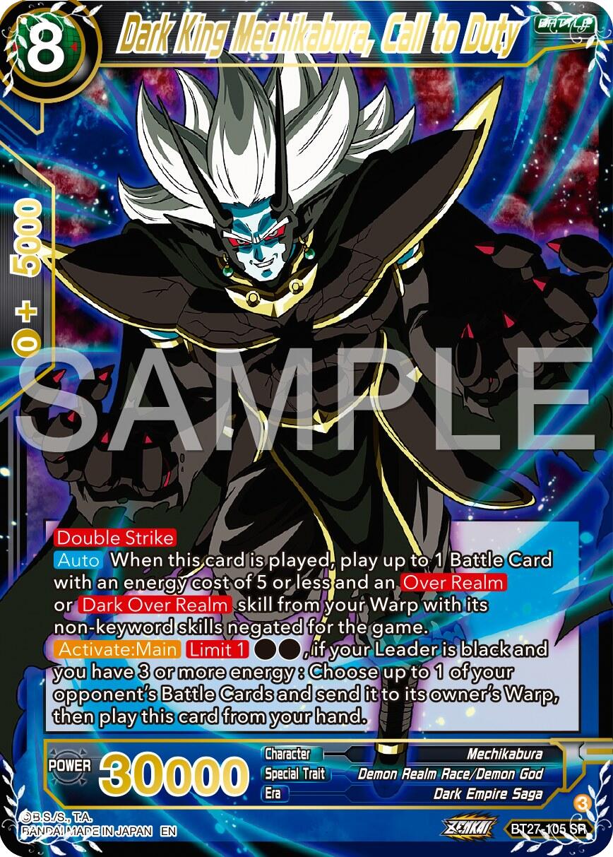 Dark King Mechikabura, Call to Duty (BT27-105) [History of Z] | Pegasus Games WI